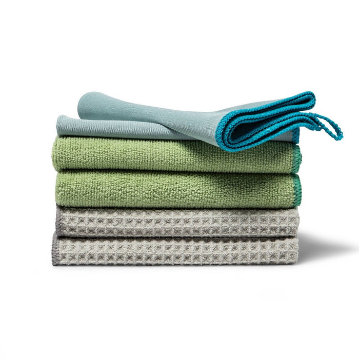 Multi-Surface Microfiber Cleaning Cloths - 6ct - Everspring