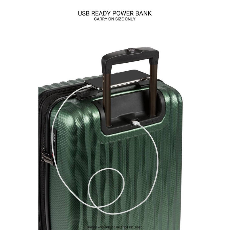 SWISSGEAR Energie Hardside Carry On Spinner Suitcase - Verdun Green