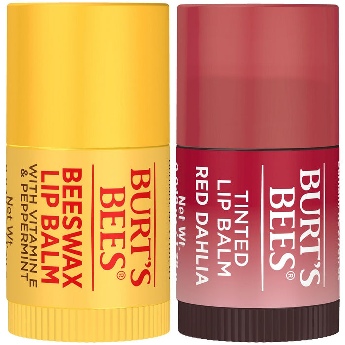 Burt's Bees Beeswax + TLB + Red Dahlia Mini Lip Balms Gift Set - 2ct