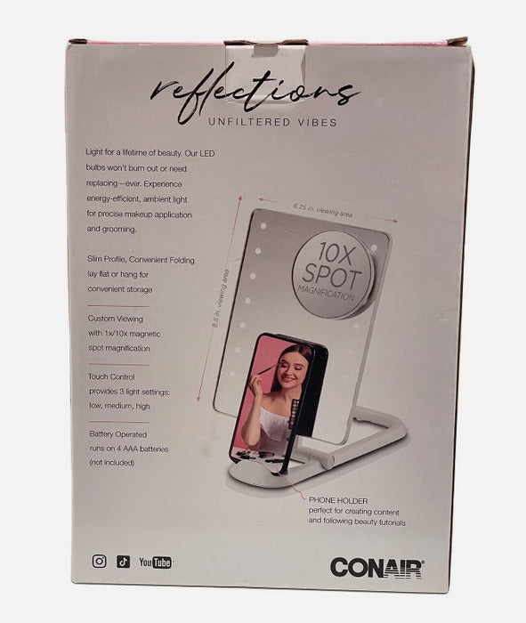 Conair LED Hollywood Lighted Social Media Makeup Mirror - White