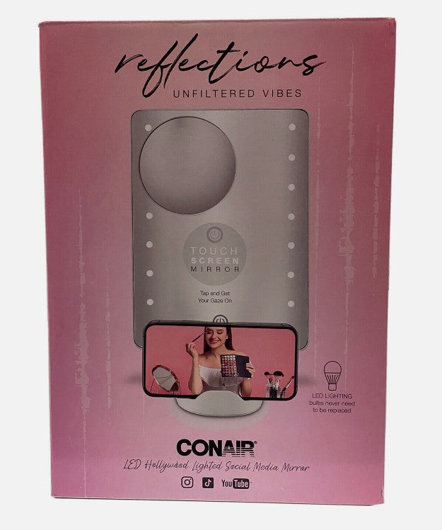 Conair LED Hollywood Lighted Social Media Makeup Mirror - White