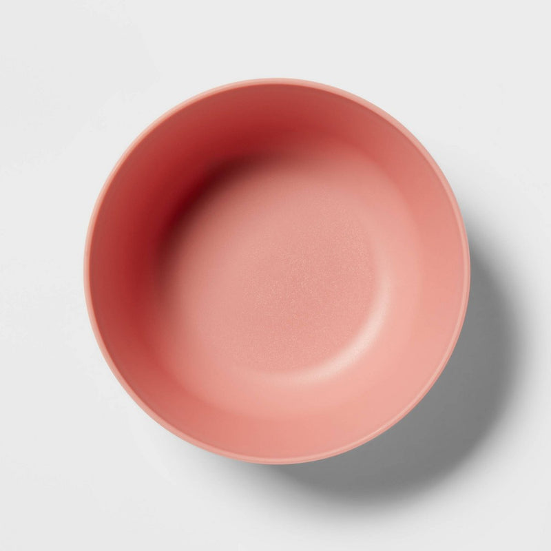 15.5oz Plastic Kids' Bowl Coral Pink - Pillowfort 4pack