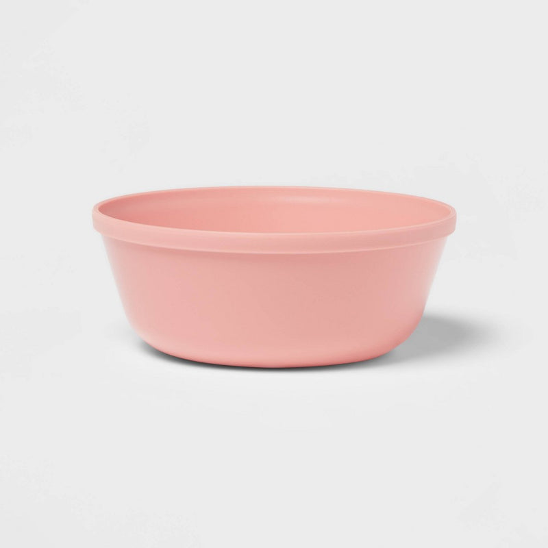 15.5oz Plastic Kids' Bowl Coral Pink - Pillowfort 4pack