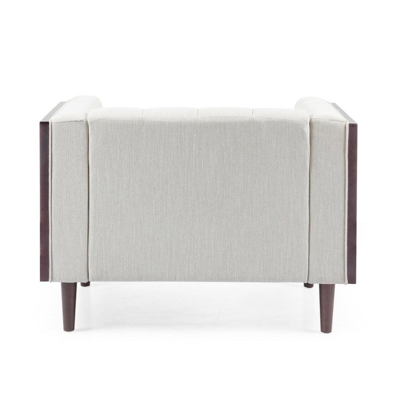 Mclarnan Contemporary Tufted Club Chair Beige/Brown - Christopher Knight Home (LOCAL PICKUP ONLY)