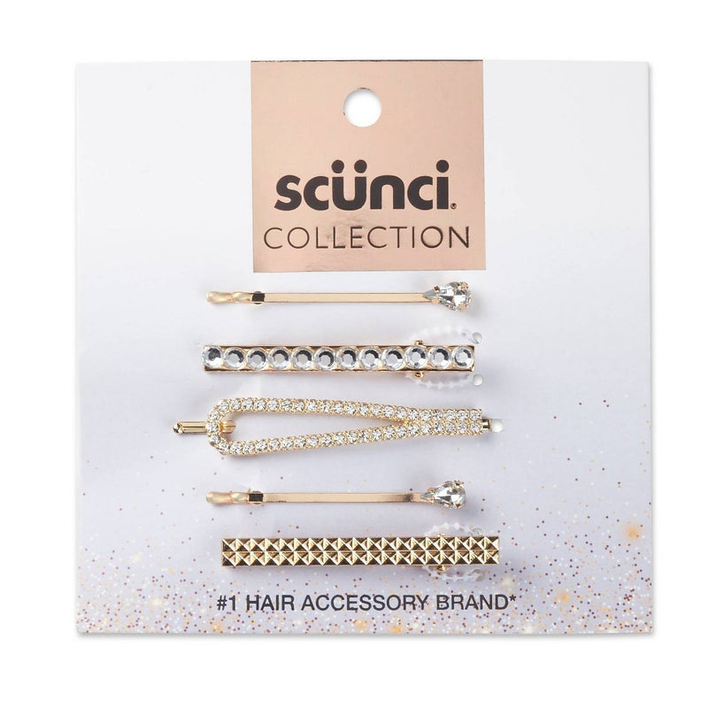 scunci Collection Rhinestones Bobby Pins - 5pk