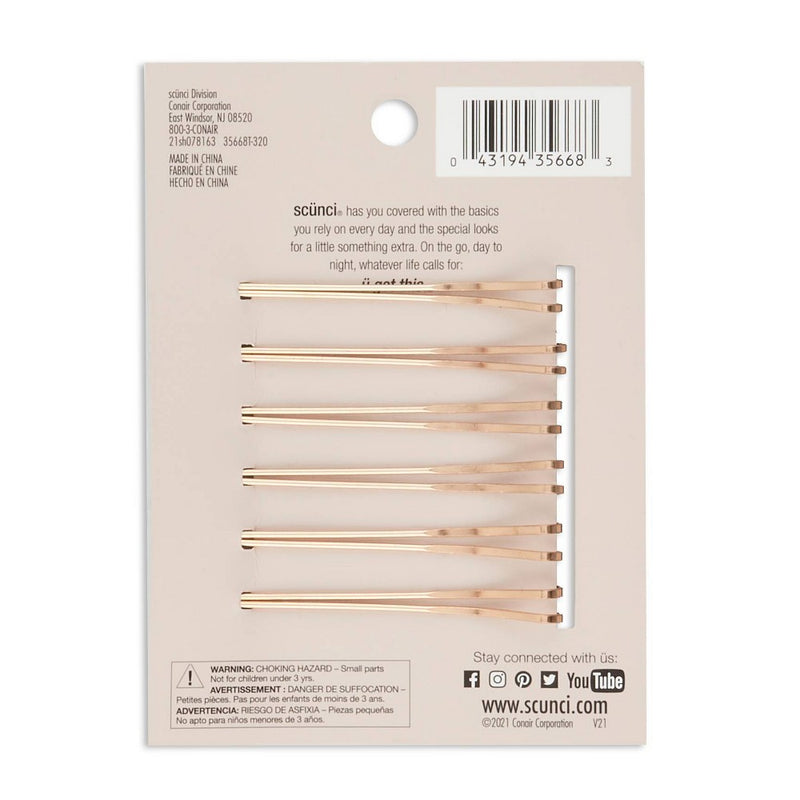 scunci Enamel Bobby Pins - 6pk