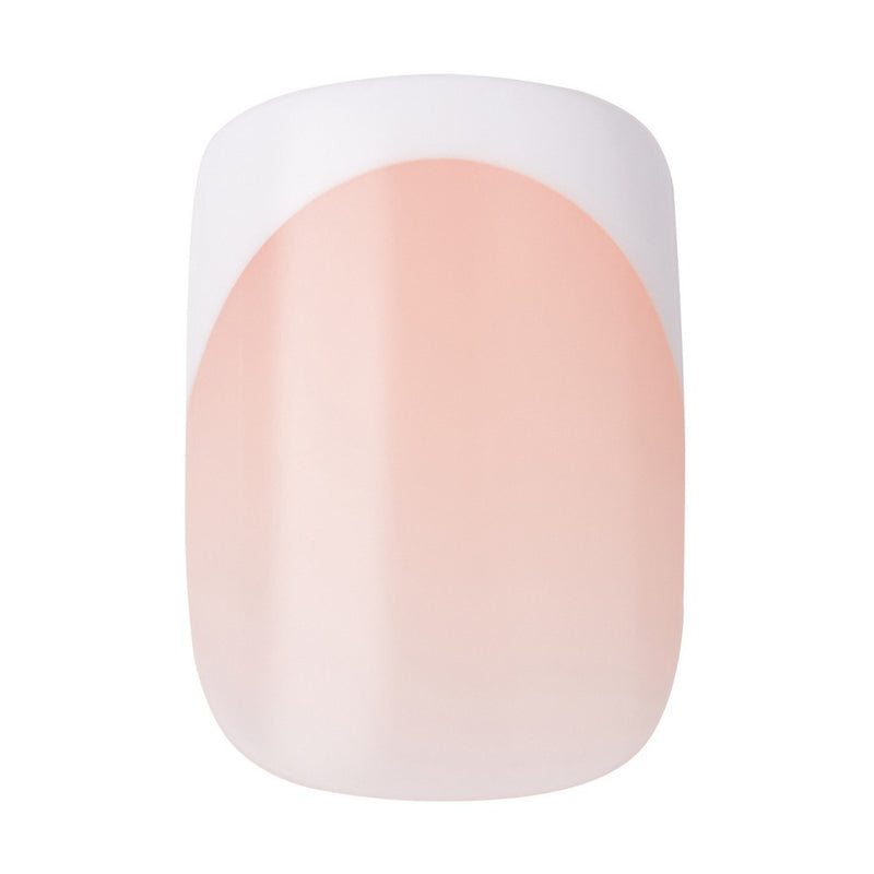 KISS Products Salon Acrylic Short Square French Manicure Fake Nails Kit - Bonjour - 33ct