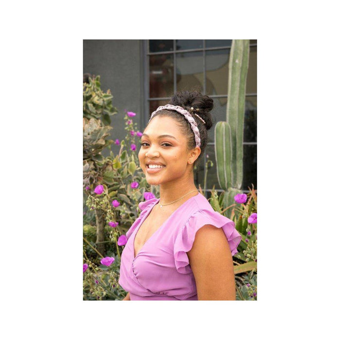 scunci Collection Braided Shimmery Headband - Pink