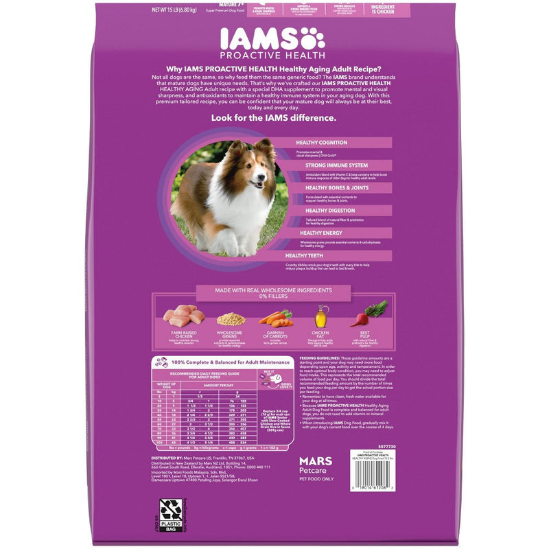 IAMS Healthy Aging Adult for Mature and Senior Dogs with Real Chicken Dry Dog Food - 15lbs (LOCAL PICKUP ONLY)