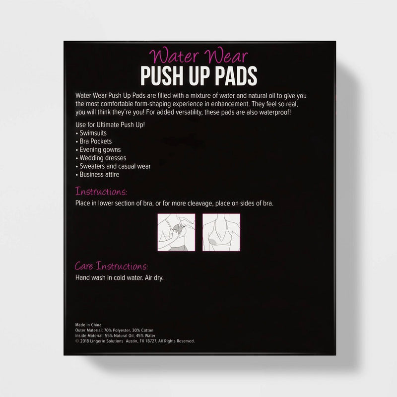 Fashion Forms Women's 2pk Water Wear Push-Up Pads - Nude C/D