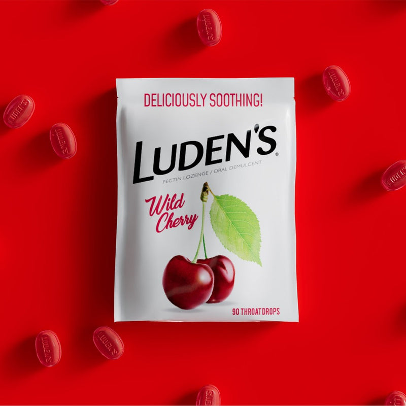 Luden's Soothing Throat Drops for Sore & Irritated Throats - Wild Cherry - 90ct