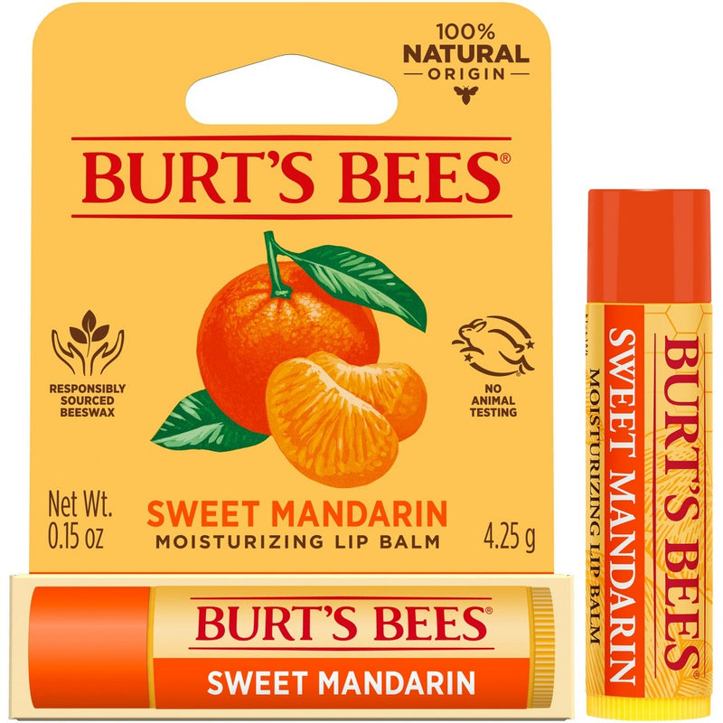 Burt's Bees Moisturizing Lip Balm - Sweet Mandarin - 0.15oz