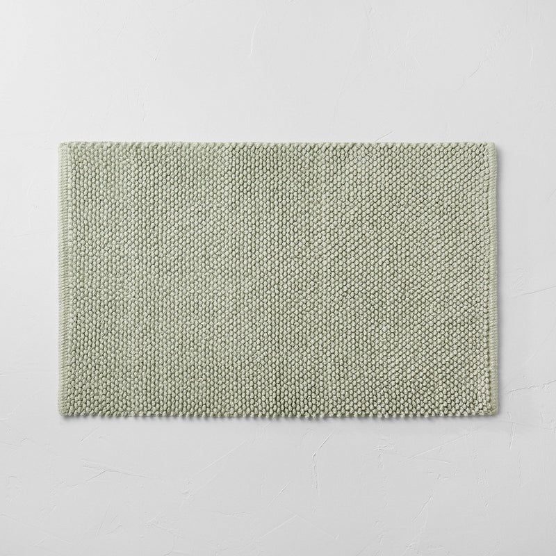 21"x34" Textured Bath Mat Teal - Casaluna