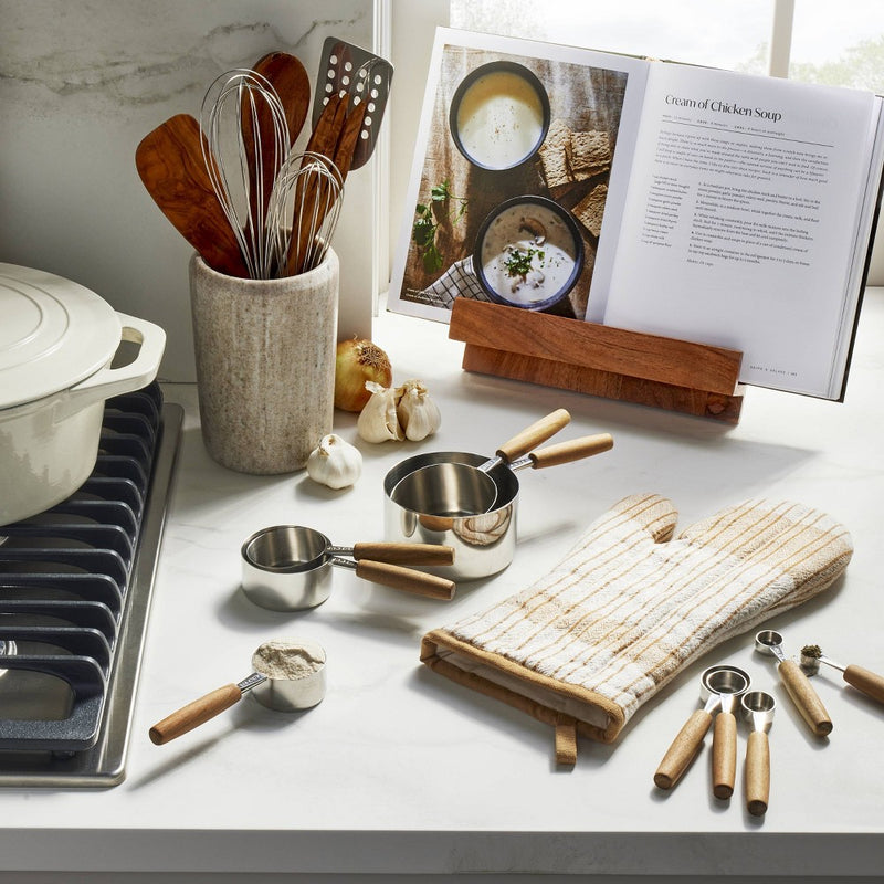 5pc Wood & Stainless Steel Measuring Cups - Hearth & Hand with Magnolia