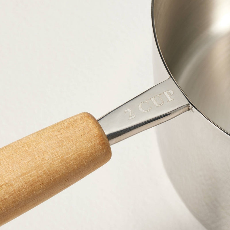 5pc Wood & Stainless Steel Measuring Cups - Hearth & Hand with Magnolia