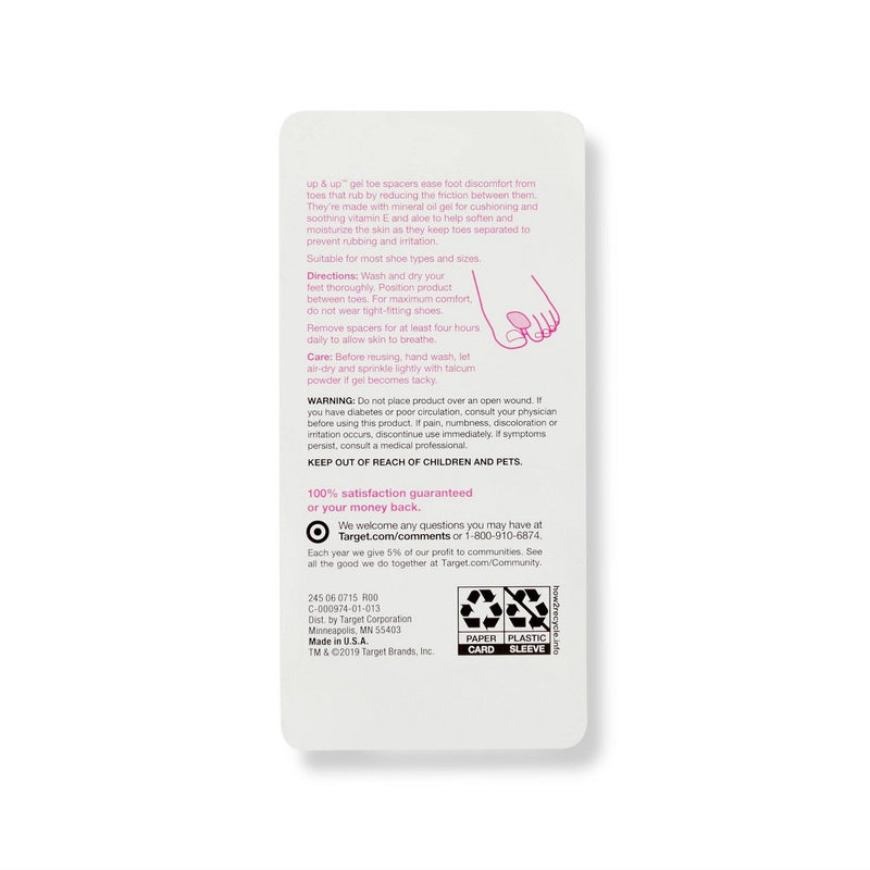 Gel Toe Spacers - 2pk - up & up