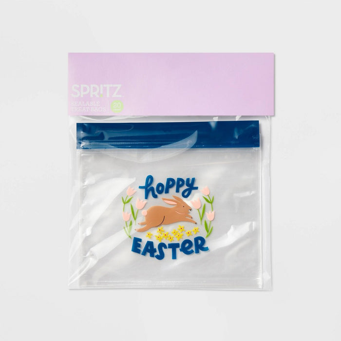 20ct Hoppy Easter Resealable Treat Bags - Spritz