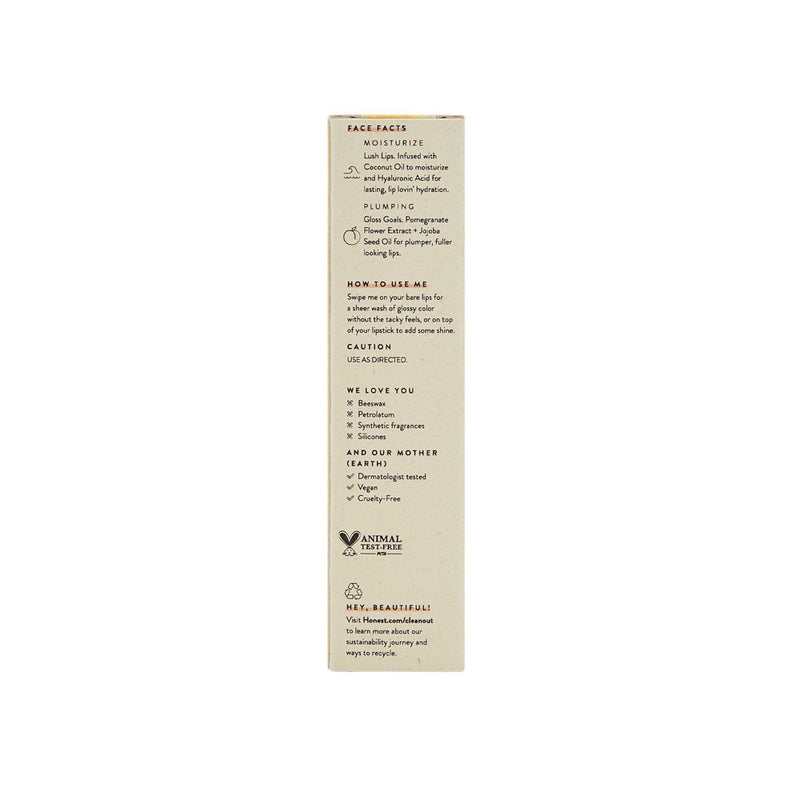 Honest Beauty Gloss - C Lip Gloss - Moonstone with Coconut Oil - 0.33 fl oz