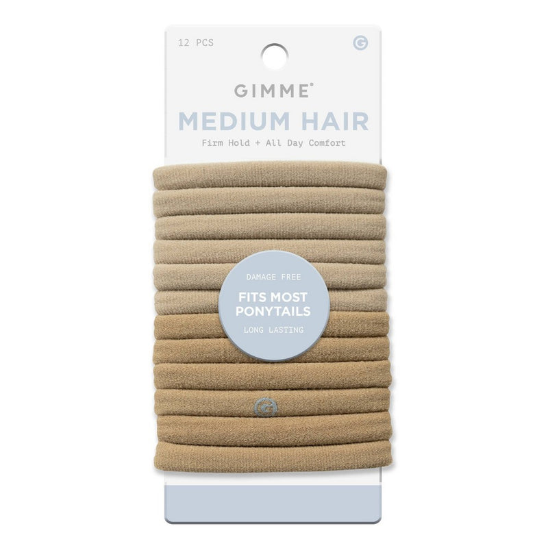 Gimme Beauty Medium Hair Tie Bands - Blonde - 12ct