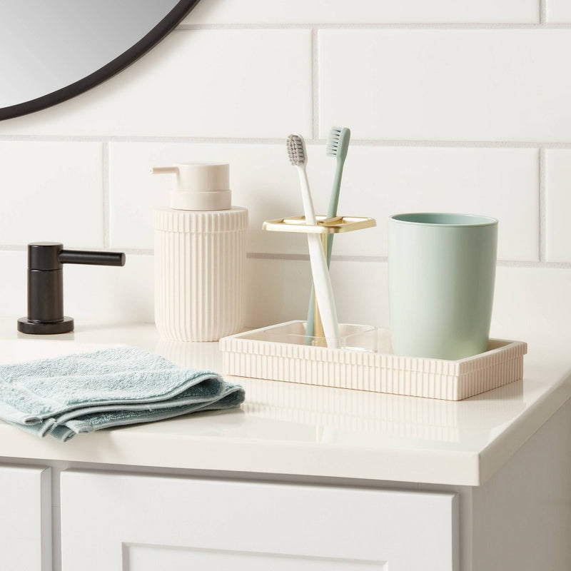 Ribbed Bath Tray White - Room Essentials