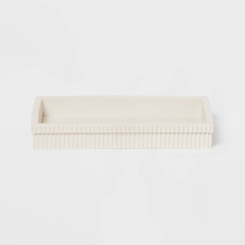 Ribbed Bath Tray White - Room Essentials