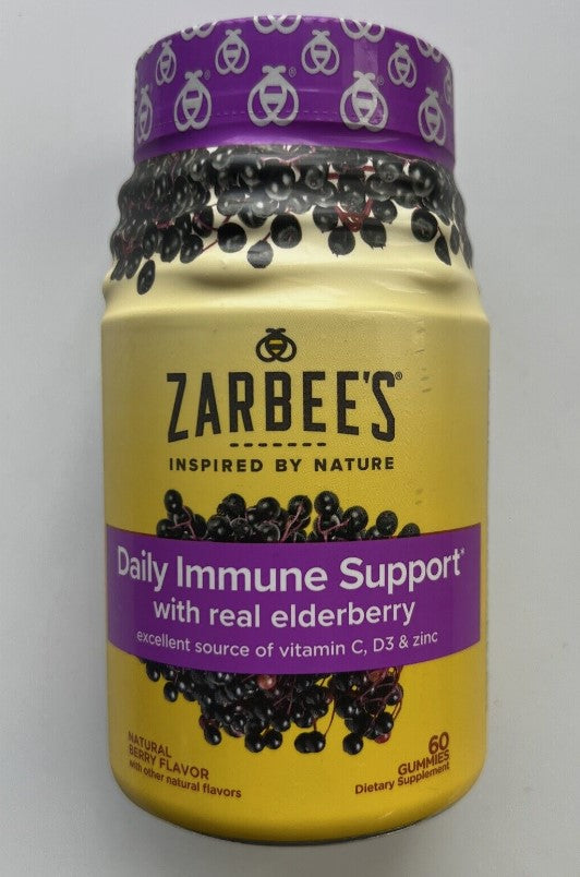 Zarbee's Daily Immune Support Gummies with Real Elderberry - 60ct -EXP:11/2026
