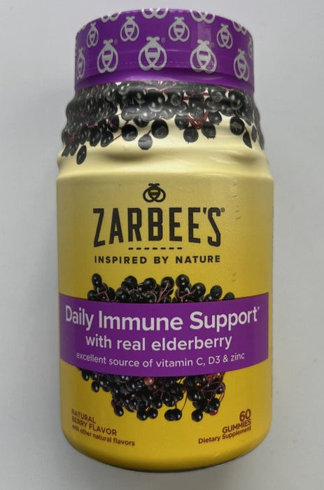 Zarbee's Daily Immune Support Gummies with Real Elderberry -  60ct -EXP: