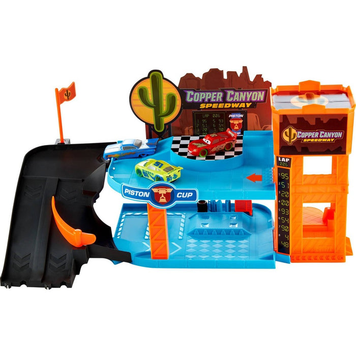 Disney and Pixar Cars Glow Racers Copper Canyon Glowing Garage Playset