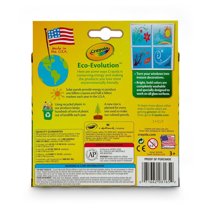 Crayola 8ct Washable Window Markers