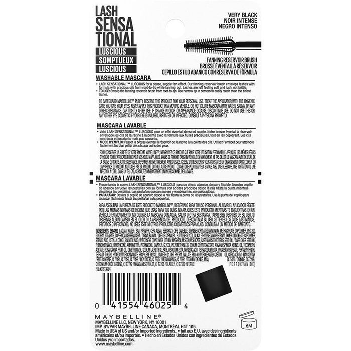Maybelline Lash Sensational Luscious Mascara - 702 Very Black - 0.32 fl oz