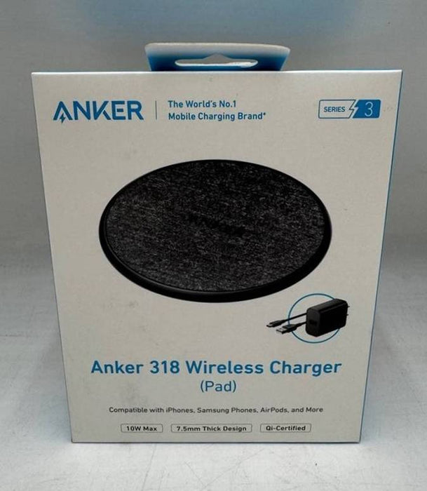 Anker 10W Wireless Charging Pad with 4' Cable and 18W Wall Charger - Black
