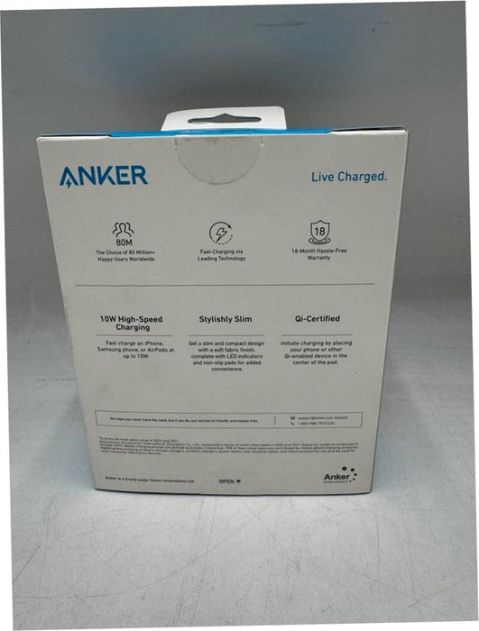 Anker 10W Wireless Charging Pad with 4' Cable and 18W Wall Charger - Black