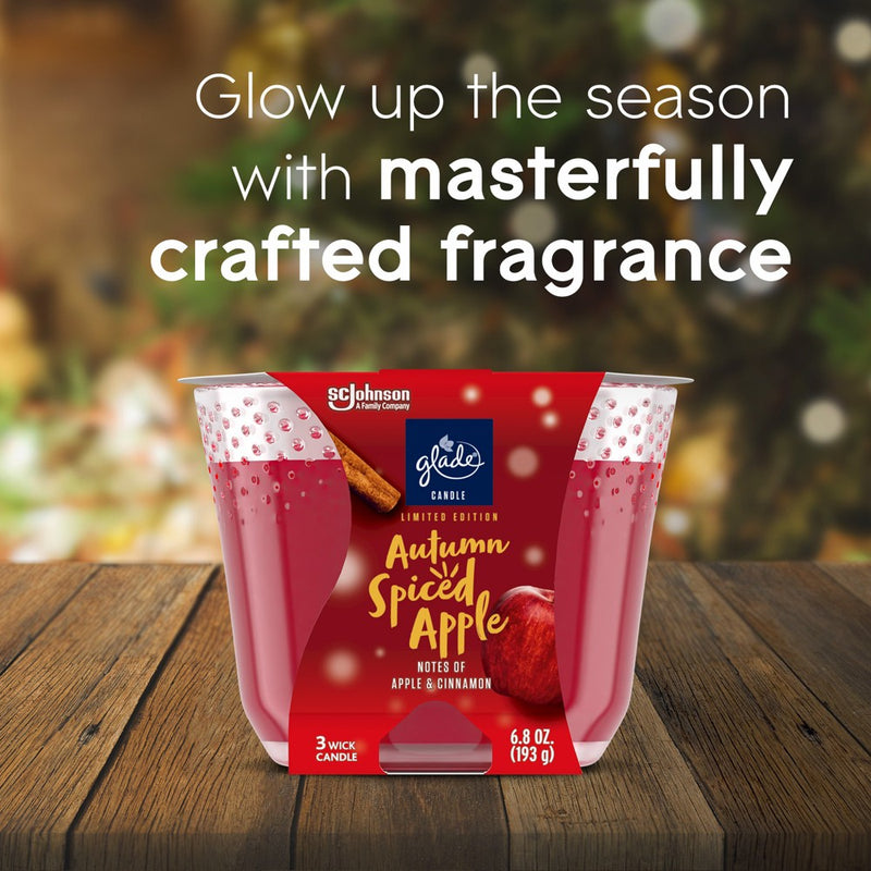 3-Wick Glade Large Candle - Autumn Spiced Apple - 6.8oz