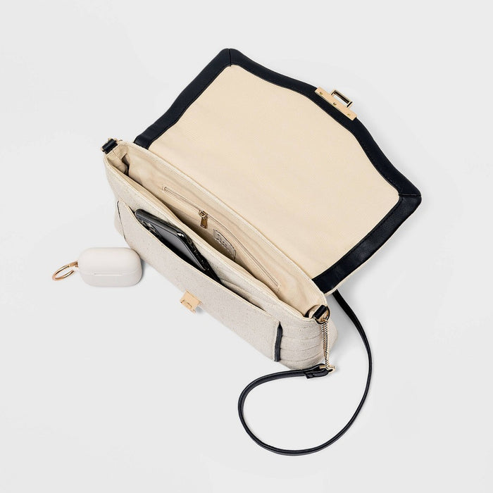 Quilted Boxy Crossbody Bag - A New Day White