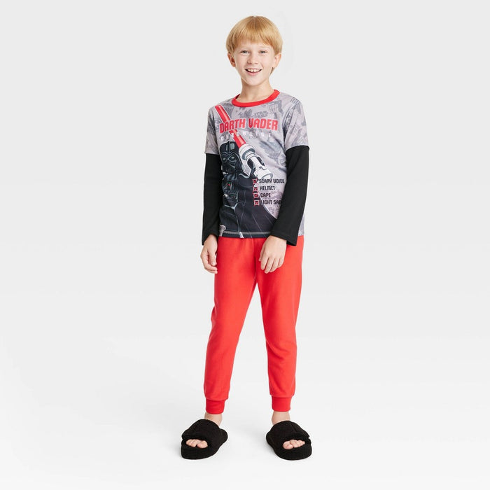 Boys' LEGO Star Wars Darth Vader 2pc Pajama Set - Black/Red/Gray S