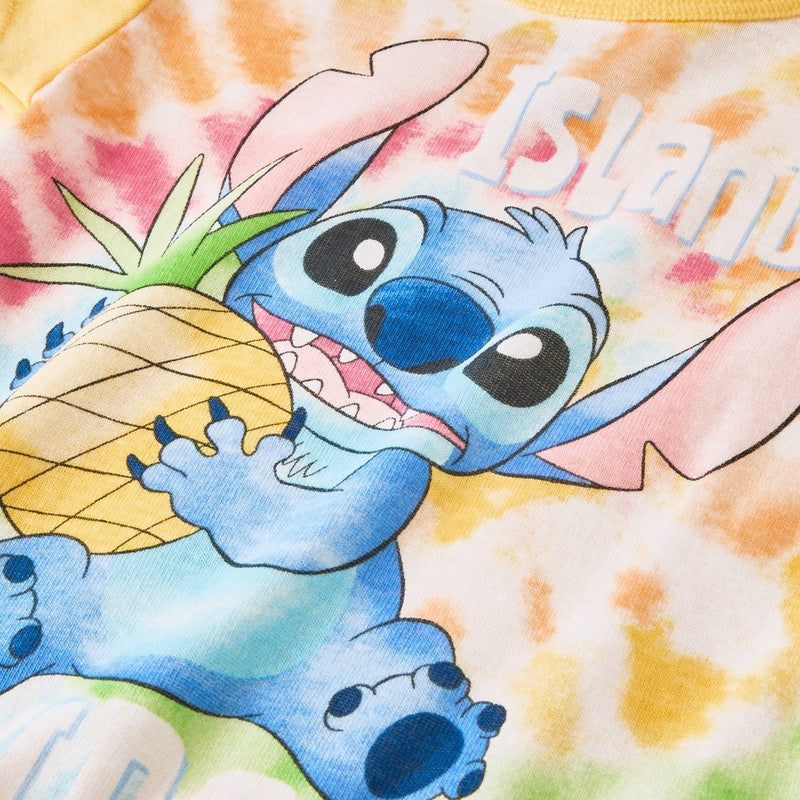 Toddler Girls' 4pc Lilo & Stitch Snug Fit Pajama Set - Yellow 2T