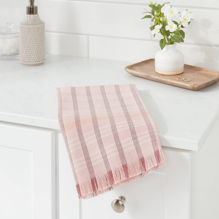Plaid Easter Hand Towel Pink - Threshold