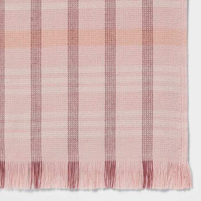 Plaid Easter Hand Towel Pink - Threshold