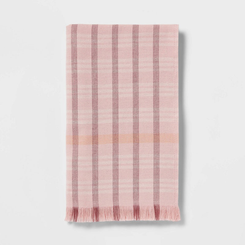 Plaid Easter Hand Towel Pink - Threshold