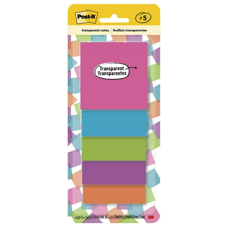 Post-it 5pk Transparent Notes