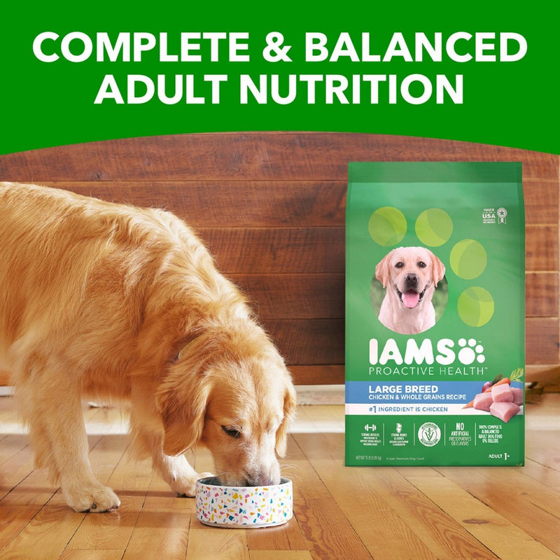 IAMS Proactive Health Chicken & Whole Grains Recipe Large Breed Adult Premium Dry Dog Food - 30lbs (LOCAL PICKUP ONLY)