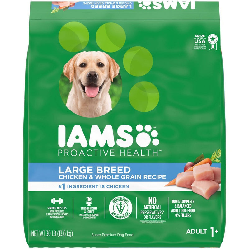 IAMS Proactive Health Chicken & Whole Grains Recipe Large Breed Adult Premium Dry Dog Food - 30lbs (LOCAL PICKUP ONLY)