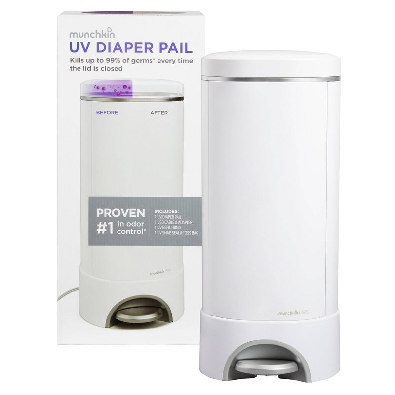 Munchkin UV Diaper Pail - White (LOCAL PICKUP ONLY)