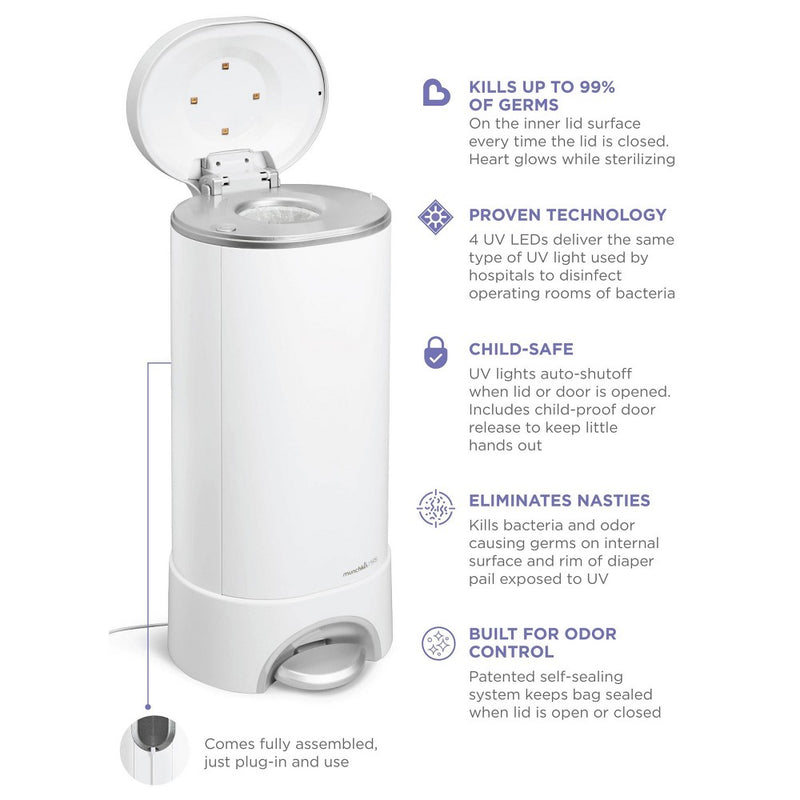 Munchkin UV Diaper Pail - White (LOCAL PICKUP ONLY)