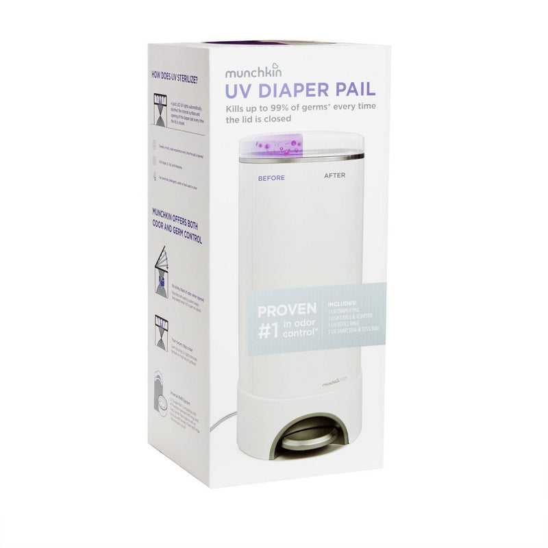 Munchkin UV Diaper Pail - White (LOCAL PICKUP ONLY)