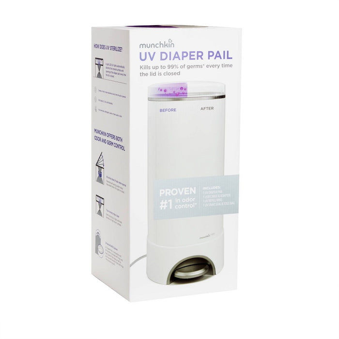Munchkin UV Diaper Pail - White