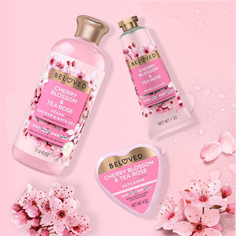 Beloved Cherry Blossom Bath and Body Gift Set - 3pc