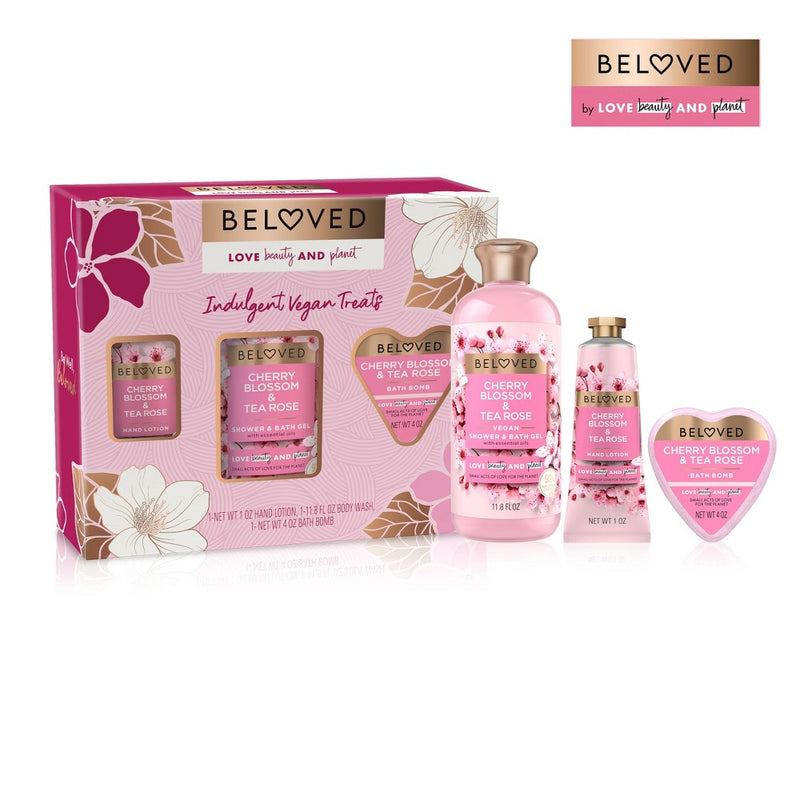 Beloved Cherry Blossom Bath and Body Gift Set - 3pc
