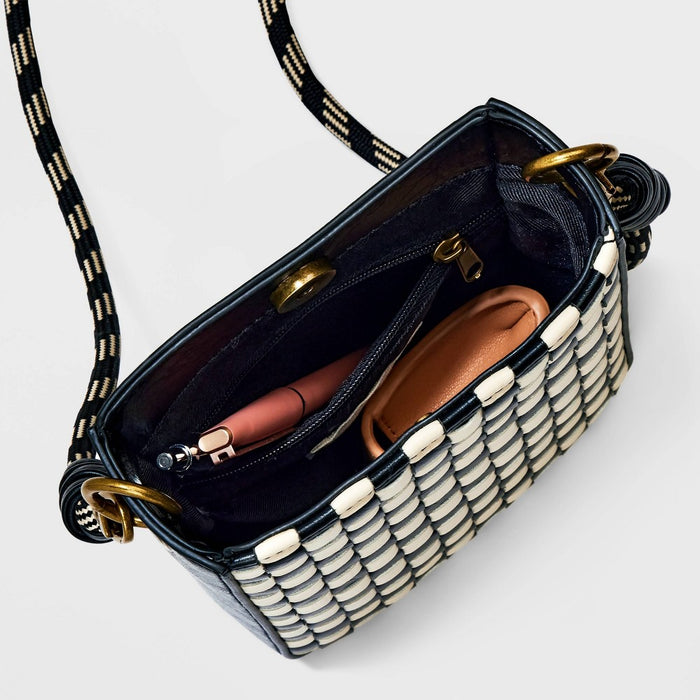 Check Print Phone Crossbody Bag - Universal Thread Black