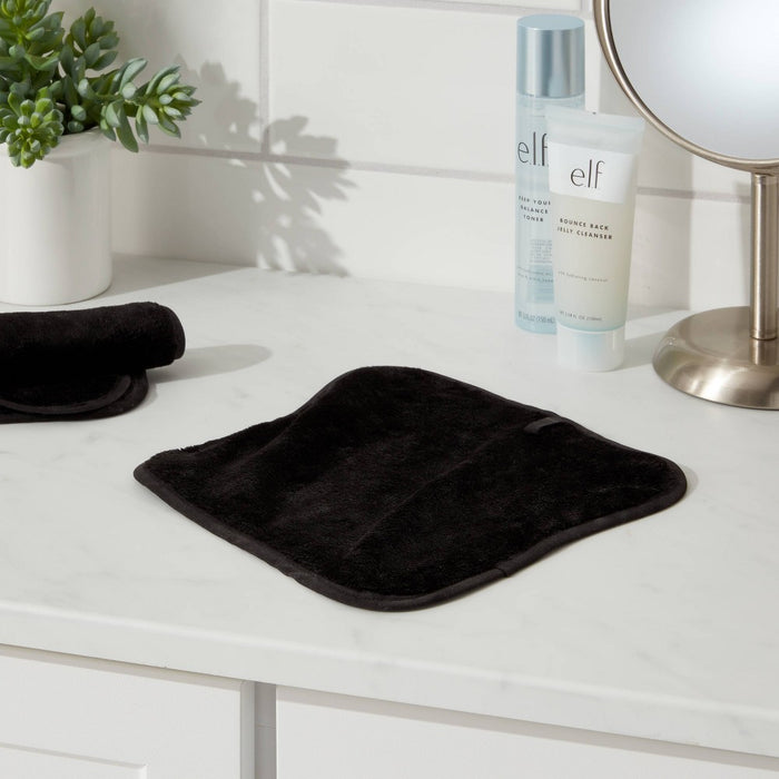 2pk Makeup Washcloths Dark Gray - Room Essentials